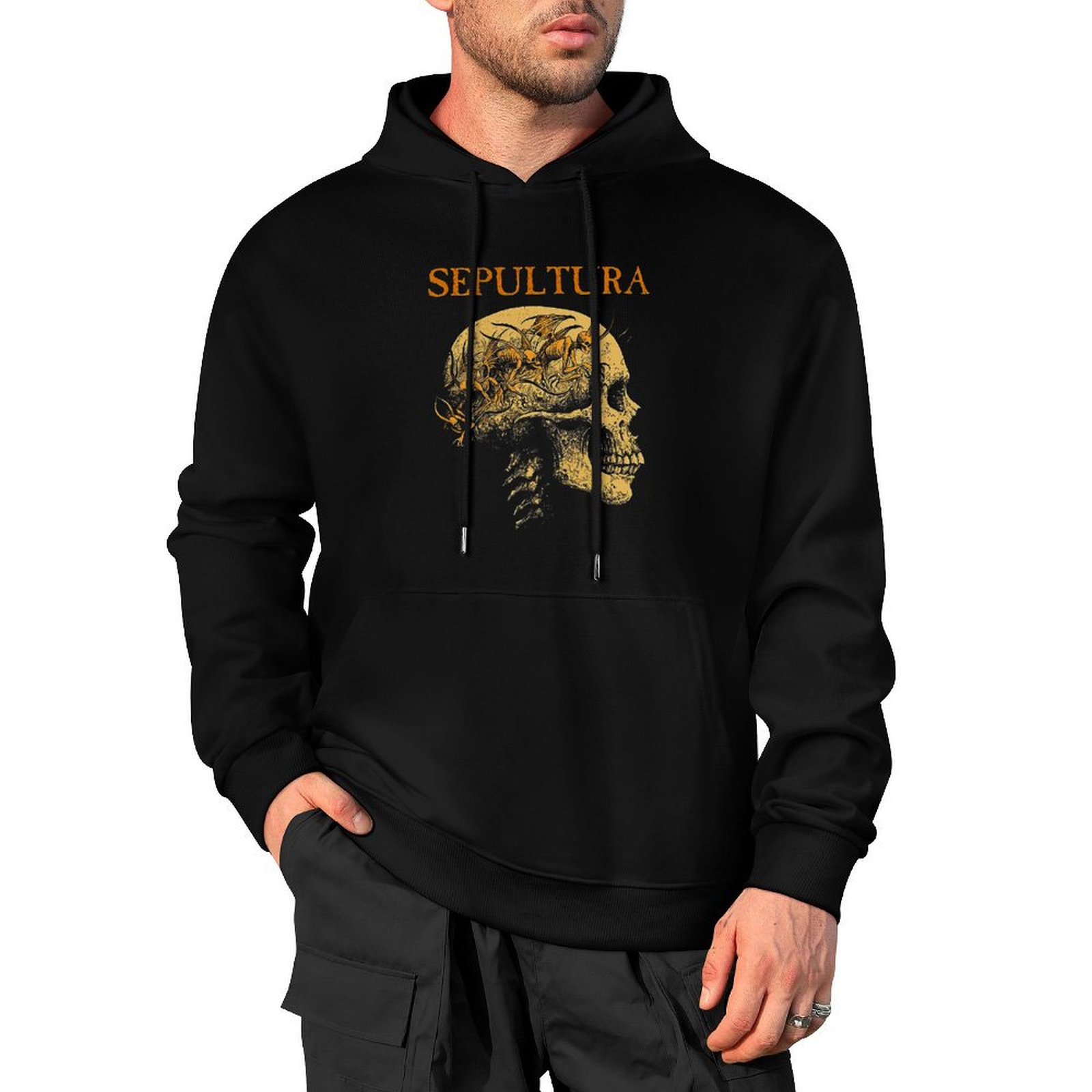 Anime Merchandise Hoodie - -Music----Merchandise Sepultura---SEPULTURA--Concert-Merchandise--- Pullover Hoodie anime clothing