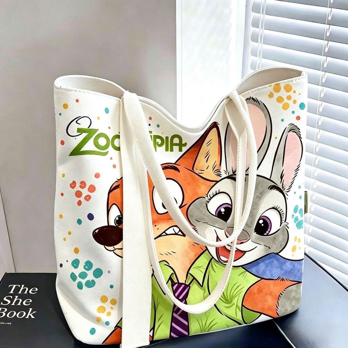 Anime Merchandise Bag - Zootopia Cartoon Canvas Tote Bag Large
